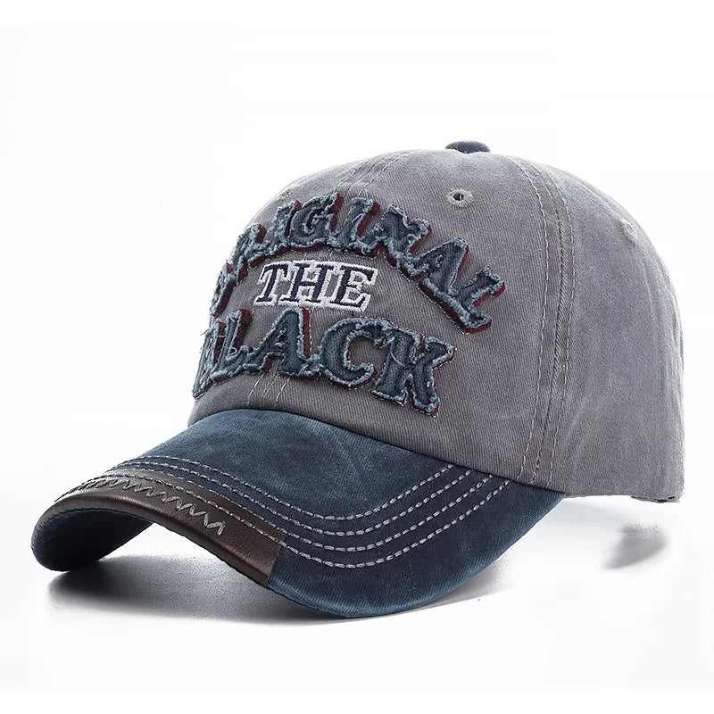 Gorra de béisbol negra original de algodón lavado de alta calidad, gorro con visera para hombres y mujeres, Gorras casuales, gorra bordada, sombrero de papá, 2022