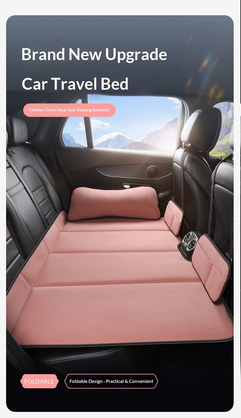 Matelas de voiture, lit de voyage, matelas pneumatique portable, siège arrière, camping, voyage en voiture, convient aux SUV, berlines, camions, pompe électrique, camping, coche