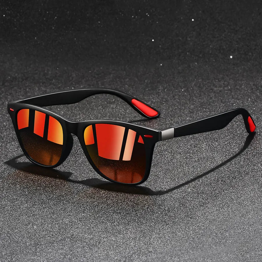 Lunettes de Soleil Rétro Monture Métal Carrée — Anti-Reflet UV400 Mode