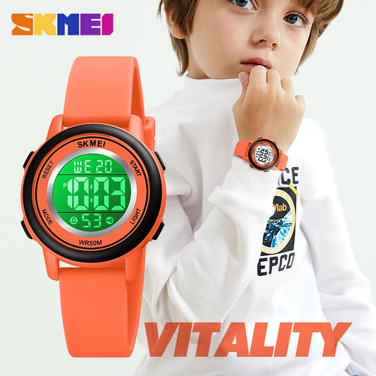 Montre enfant étanche sport colorée — numérique, antichoc, garçons et filles