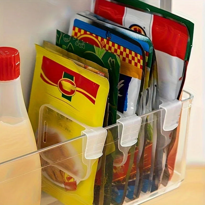 Organizador de frigorífico transparente y robusto, 5 10 15 20 unidades, separadores ajustables, almacenamiento para frigorífico, armarios de cocina, compartimentos que ahorran espacio