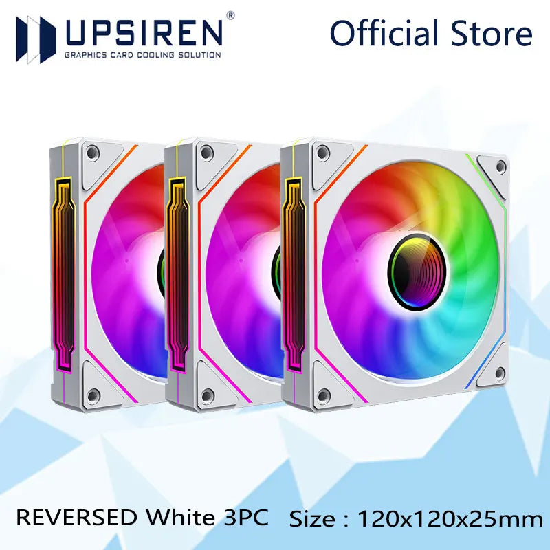 UPSIREN UF-1 PRISM 4 PRO ventilateur de châssis d'ordinateur 12 cm ARGB 4 broches PWM ventilateur de refroidissement silencieux 12 V grand Volume d'air 45.2CFM/600-1500 tr/min