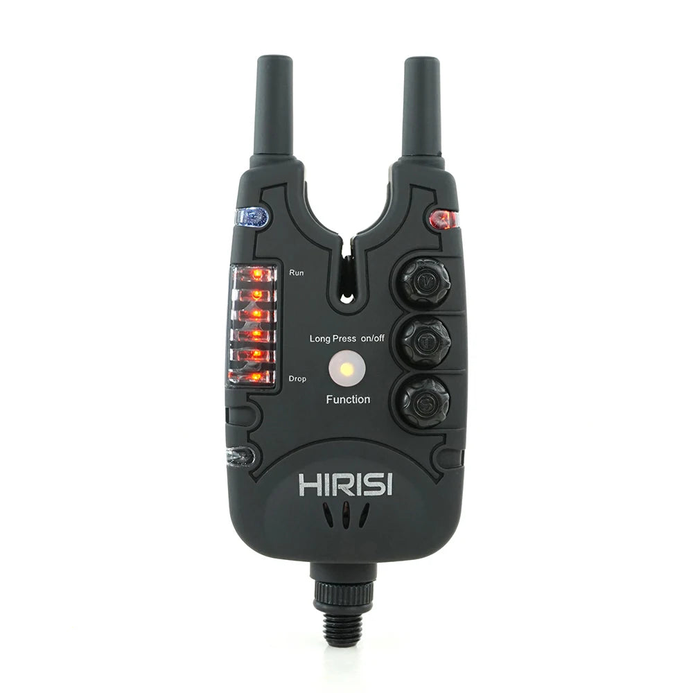 Alarme de pêche à la carpe Hirisi avec volume, tonalité, sensibilité et indicateur LED réglables - Accessoire de pêche essentiel B150