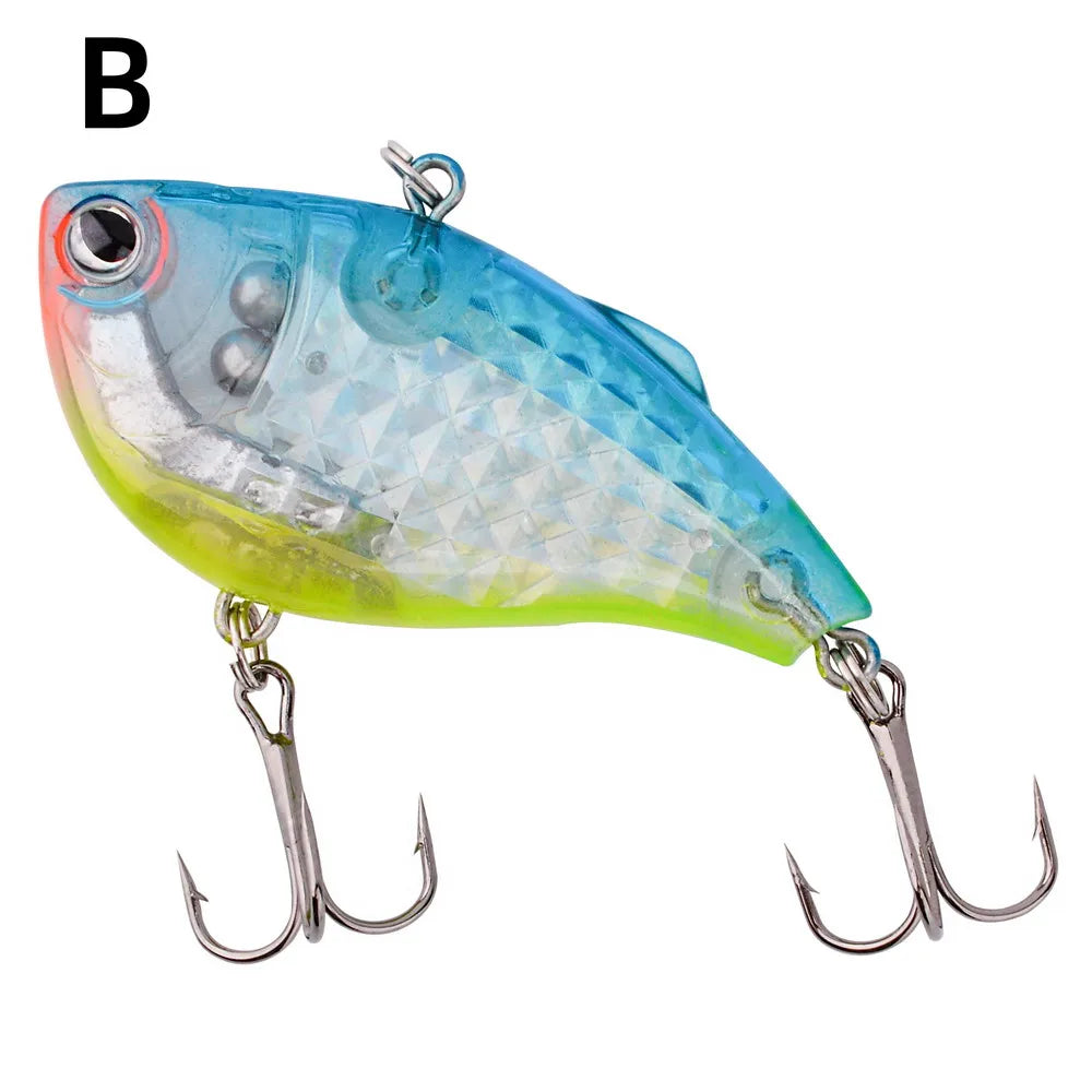 Aorace 1 PC VIB leurres de pêche 15g 6 cm appât dur artificiel coulant manivelle Wobber matériel de pêche avec hameçons triples