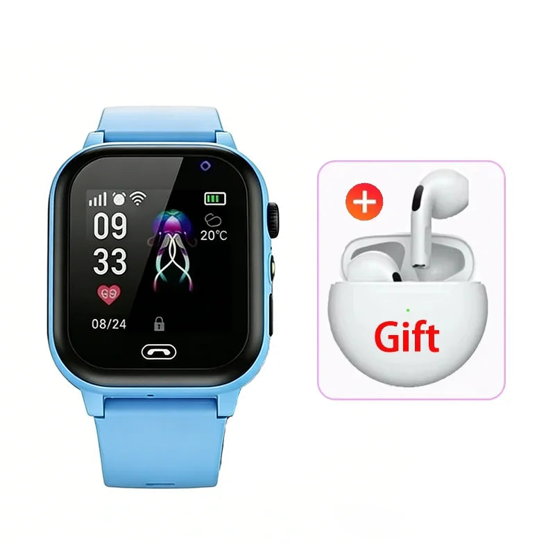 Montre connectée enfants 2026 — SOS, GPS, carte SIM, appel, caméra, étanche, cadeau