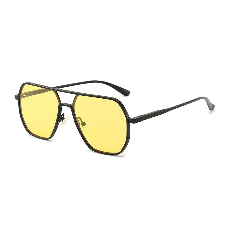 Men's Gradient Sunglasses, Large Frame, Pilot, Designer, Anti-ZE, Zones Me UV400