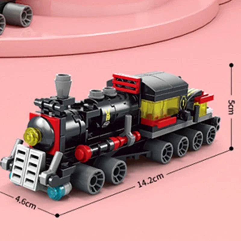 6-in-1 DIY Robot Train Track Vehicle Truck Building Blocks Kit Girls Bricks Movie Model Kids STEM Educational Birthday Boys Toys