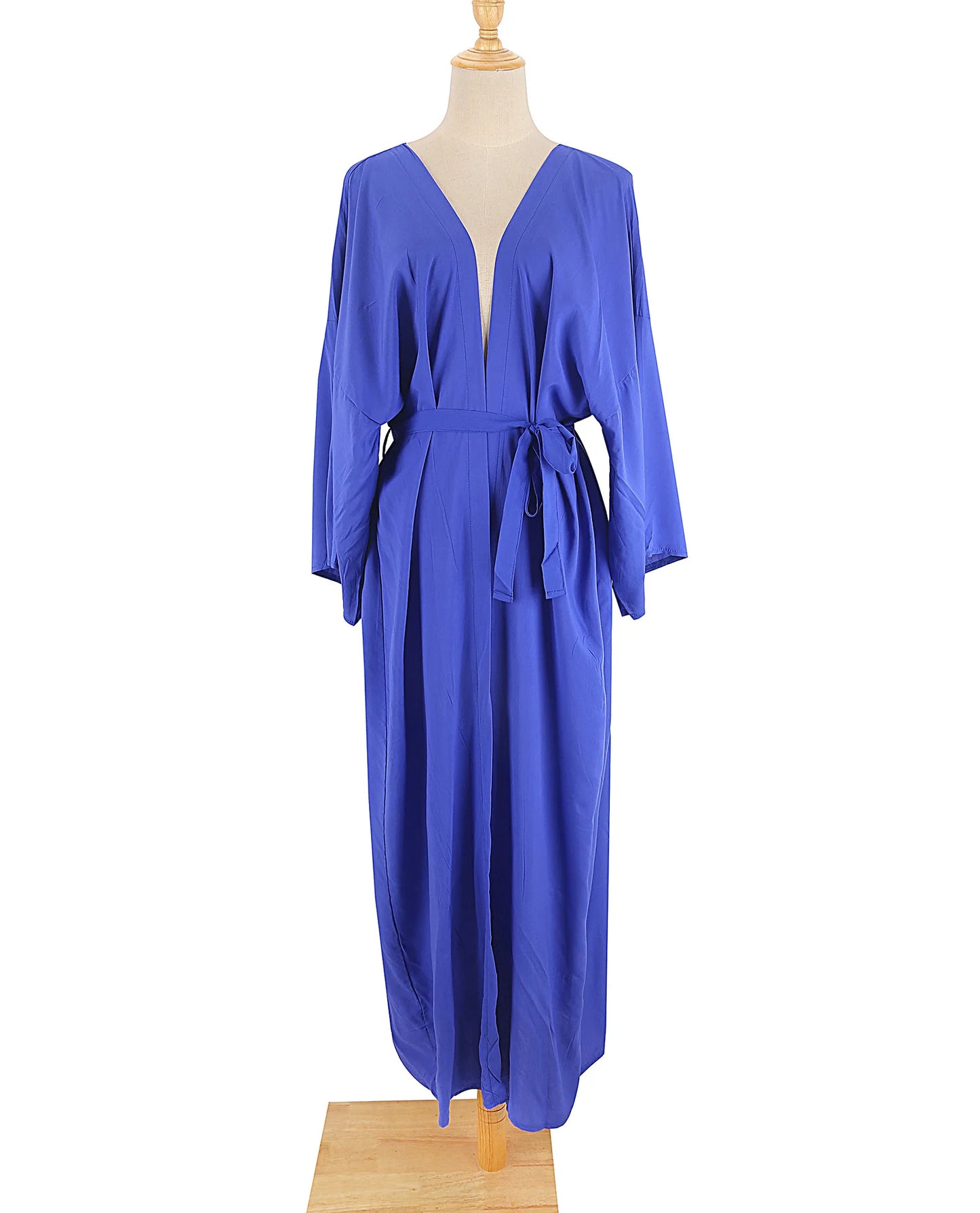 Robe de Plage Longue avec Ceinture pour Femme, Kimono Sexy, Cardigan d'Été, 5 Couleurs Unies