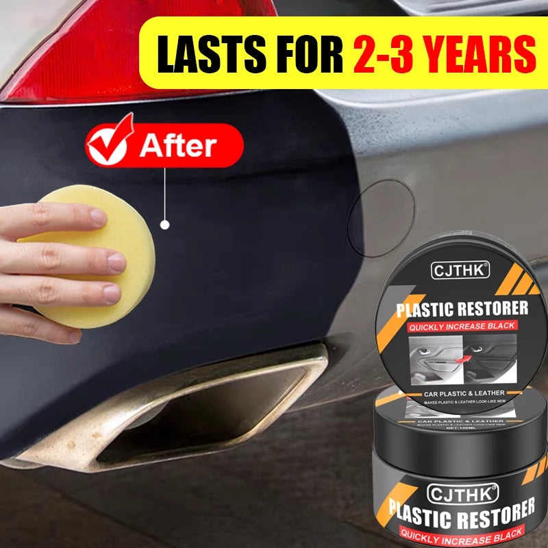 Restaurateur de plastique de voiture retour au noir brillant Auto intérieur cuir et panneau renouvellement cire revêtement Agent Auto vernis et réparation revêtement