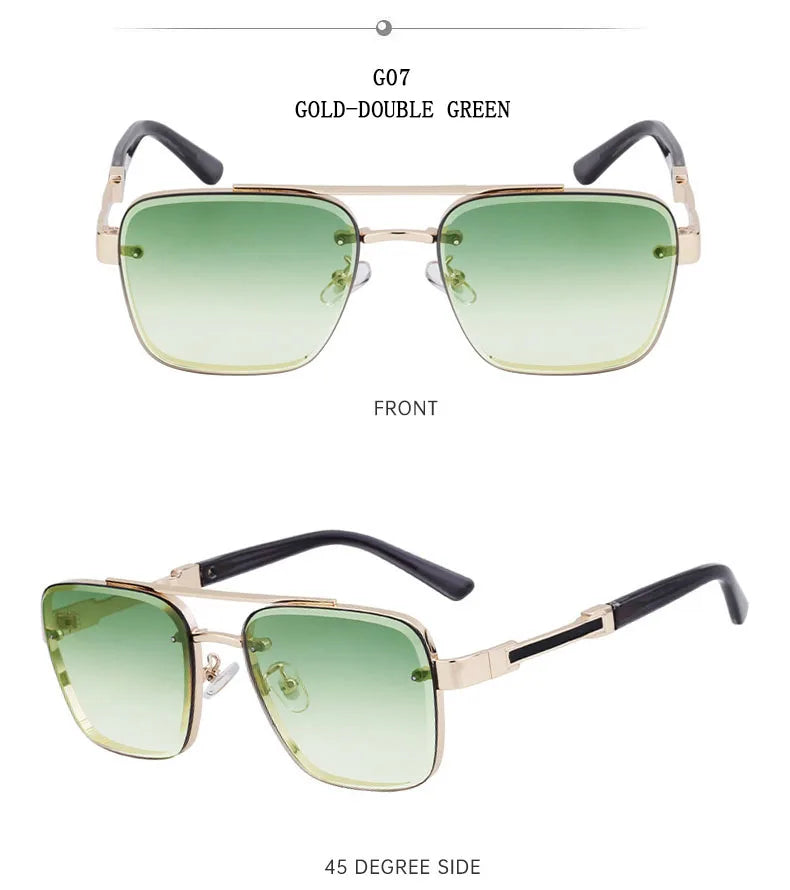 Lunettes de soleil pour hommes vintage carrées — femmes, rétro, mode