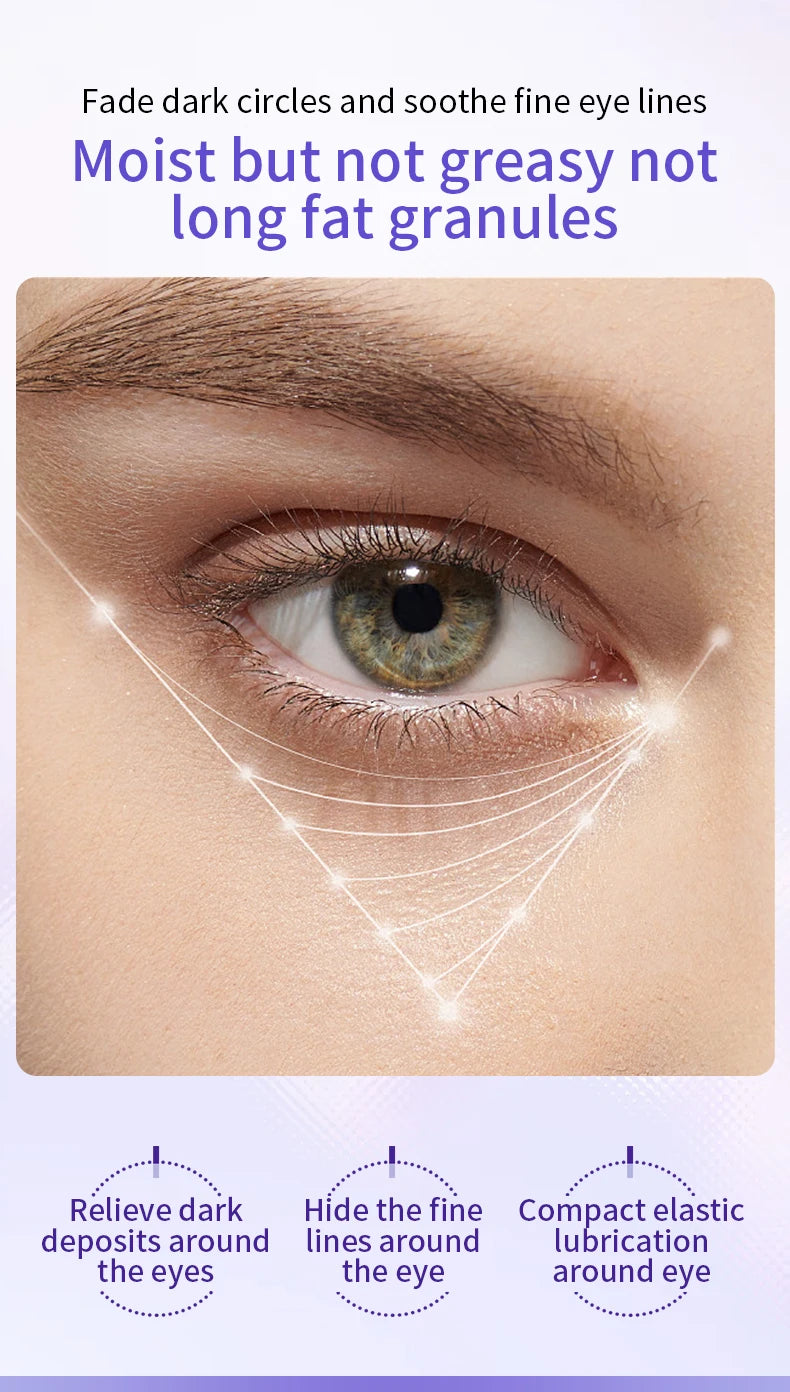 Crème anti-rides pour les yeux avec boule roulante — hydratant, acide hyaluronique, sérum (v2)