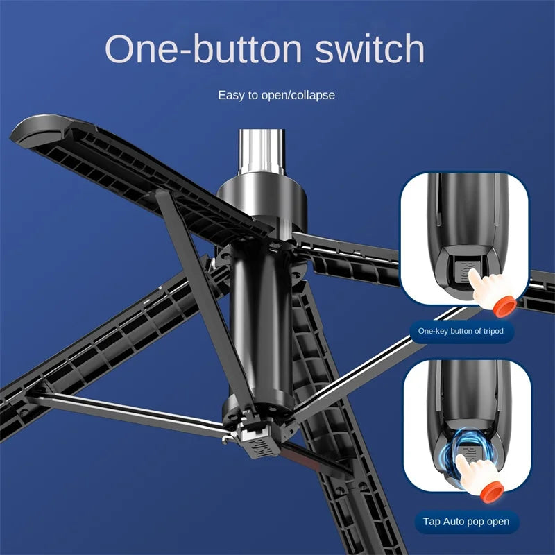 Roreta — Perche à Selfie Trépied 1.8m Télécommande Bluetooth iPhone & Android