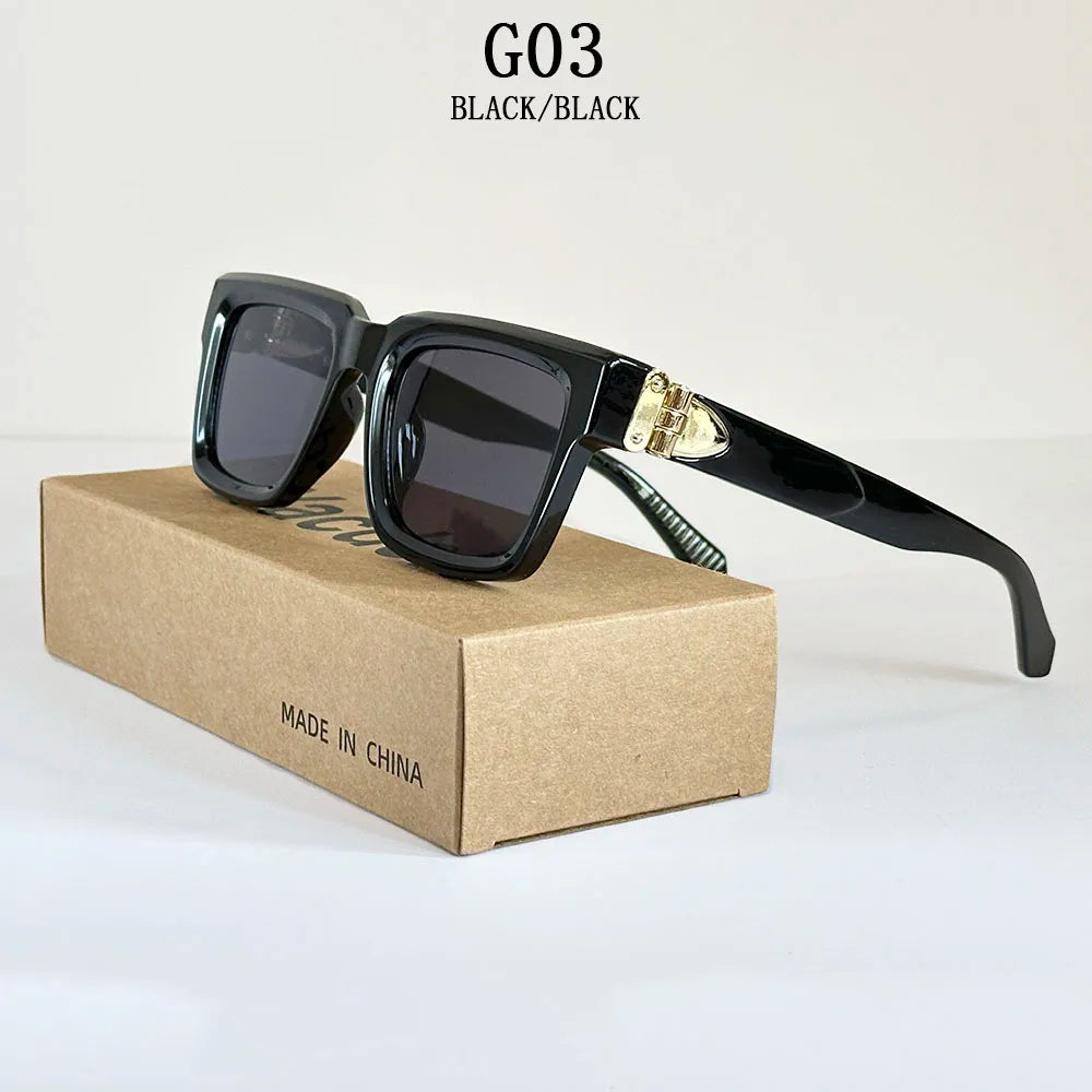 Lunettes de soleil carrées pour hommes et femmes — vintage, mode, 2025 (v2)