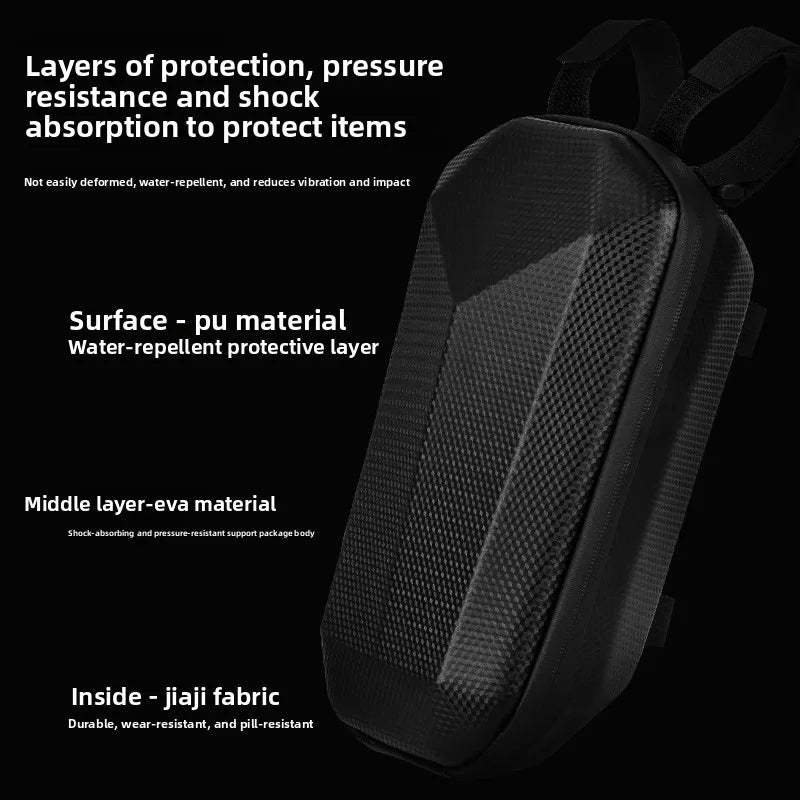 Sac de Guidon Trottinette Électrique 4L — Grande Capacité Coque Rigide Étanche