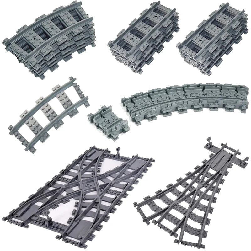 Train urbain flexible — voies souples, droites et courbées, construction, chemin de fer, jouets enfants, cadeaux