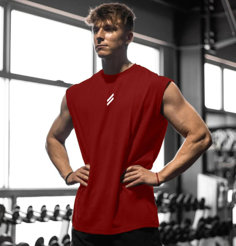 T-Shirt Sans Manches Homme Fitness — Séchage Rapide Maille Respirante Gym