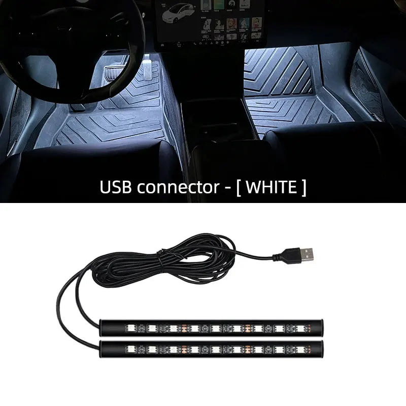 Bande lumineuse LED pour intérieur de voiture, Kit de rétro-éclairage 5V USB, lampe néon d'ambiance décorative pour voiture, accessoires de véhicule, nouveau
