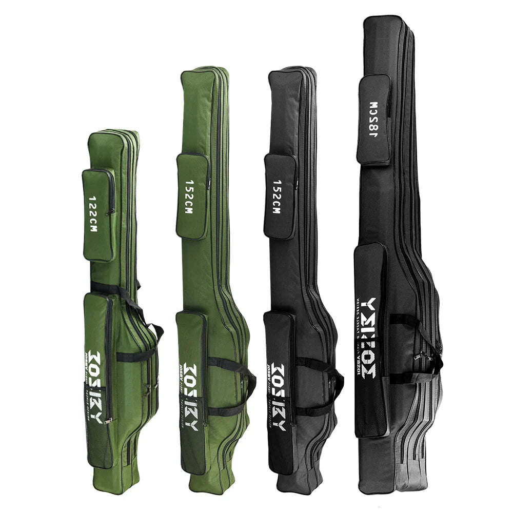 Porte-canne à pêche pliable et Portable, sac de rangement pour outils de moulinet, étui 122cm / 152cm / 182cm