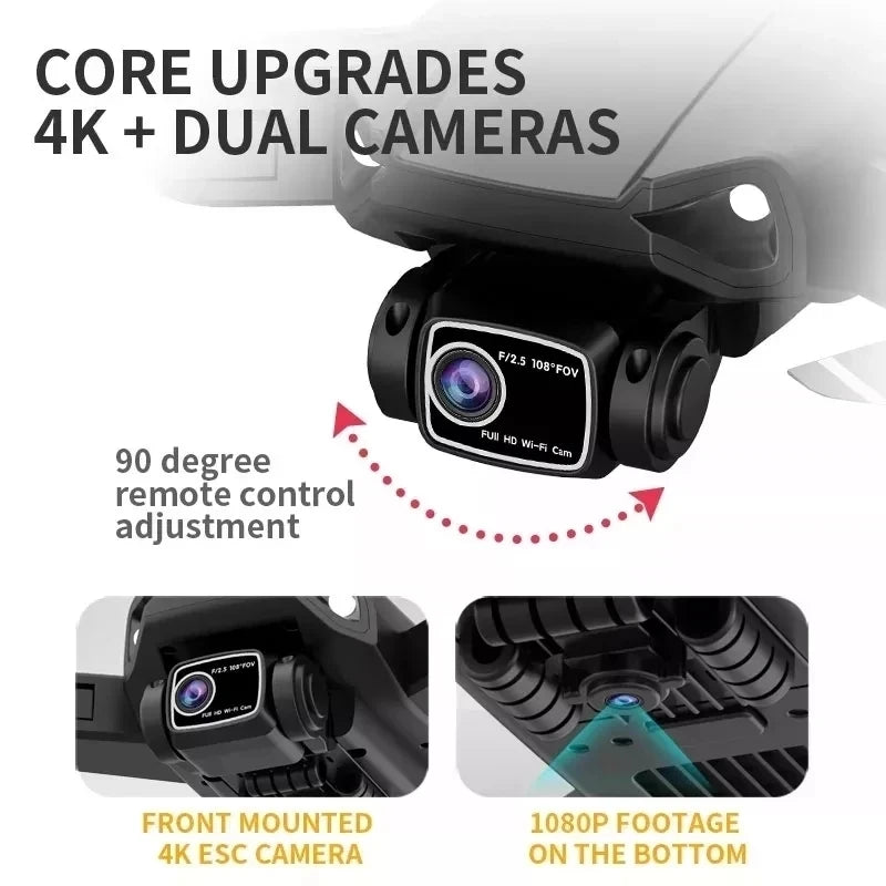 Drone GPS L900 Pro SE MAX 4K, doble cámara HD profesional 5G WIFI 360° Motor sin escobillas para evitar obstáculos Rc FPV Quadcopter Dron