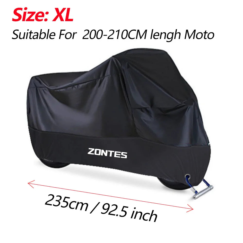Funda protectora impermeable para scooter de exterior, protección UV, polvo y lluvia, accesorios de moto para Zontes 150 250 350 D VX S T M R 703F 368G 703RR