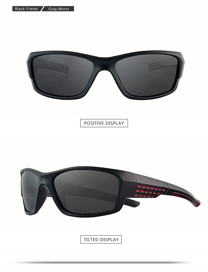Lunettes de soleil polarisées à monture noire pour hommes et femmes, lunettes de conduite en argile, lunettes de soleil de pêche, UV400, nouveau