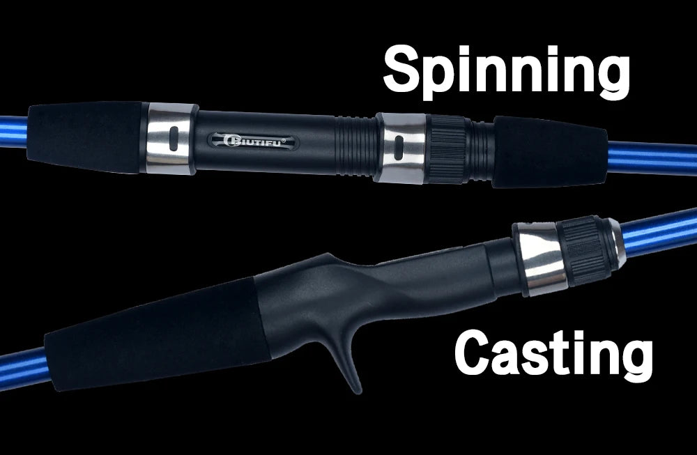BIUTIFU-Cannes à pêche Baitcasting Spinning Travel Carbon, Mini Pole, Leurre ultraléger, Truite, 4/5 Sections, Considérant le poids, 5-20g