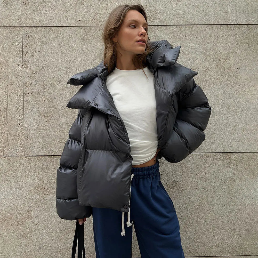 Women Autumn Winter Warm Thick Coat Long Sleeve Parkas Women Street Fashion Hoodies Women Cotton Padded Jacket 2025