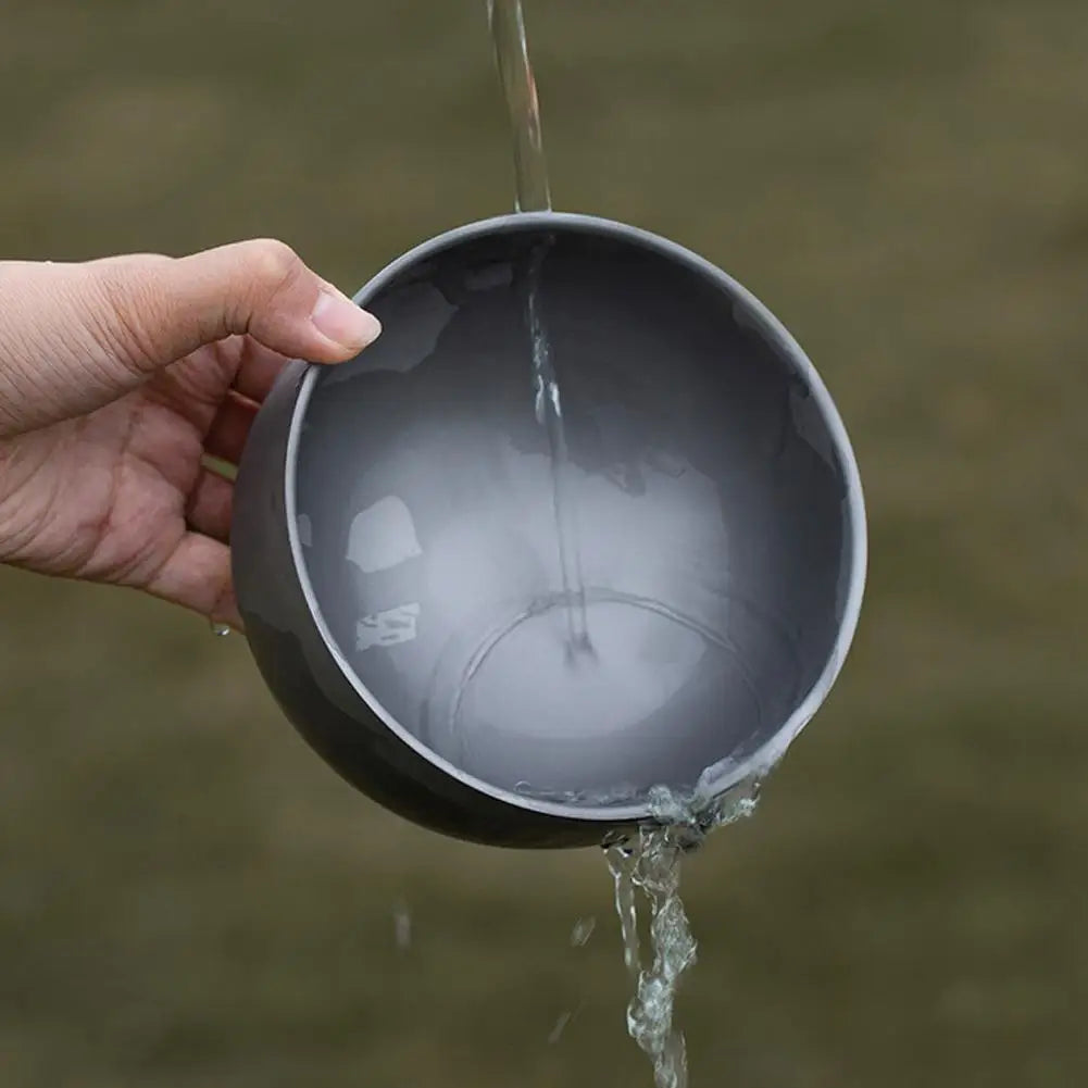 Bol Portable en titane à Double paroi, ultraléger, vaisselle de Purification écologique pour Camping en plein air barbecue pique-nique arrière