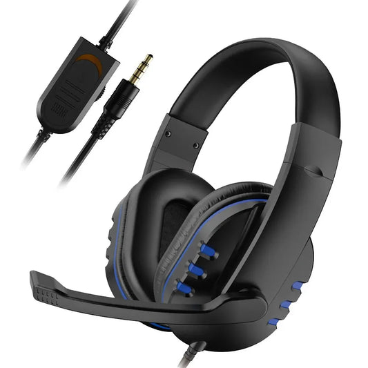 Wired Gaming Headset with Microphone, Music Headphones for PS4, PlayStation 4, Games, PC, Computer Applications, 3.5mm