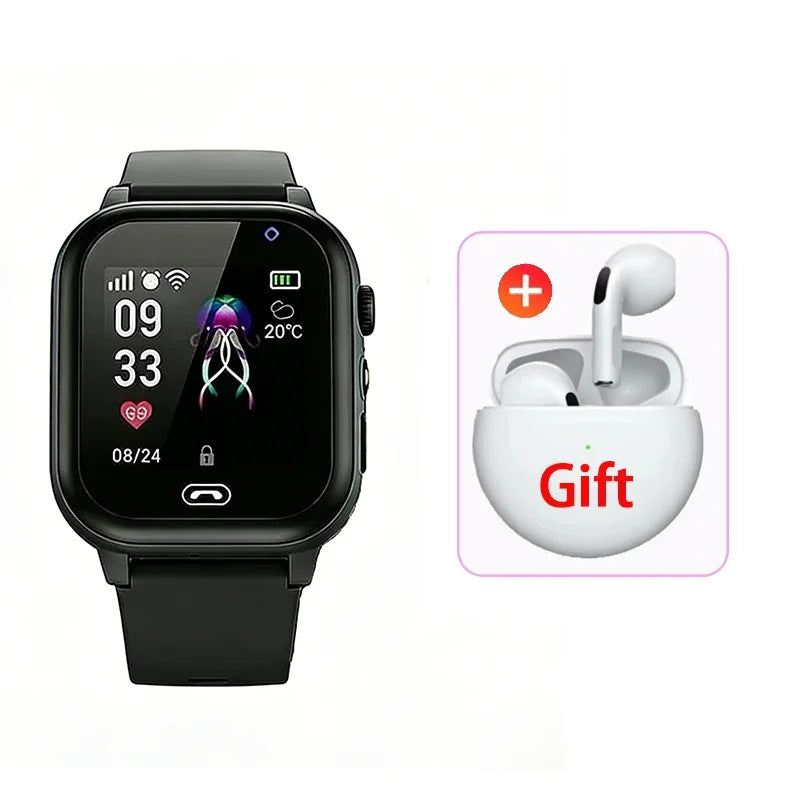 Montre connectée enfants 2026 — SOS, GPS, carte SIM, appel, caméra, étanche, cadeau