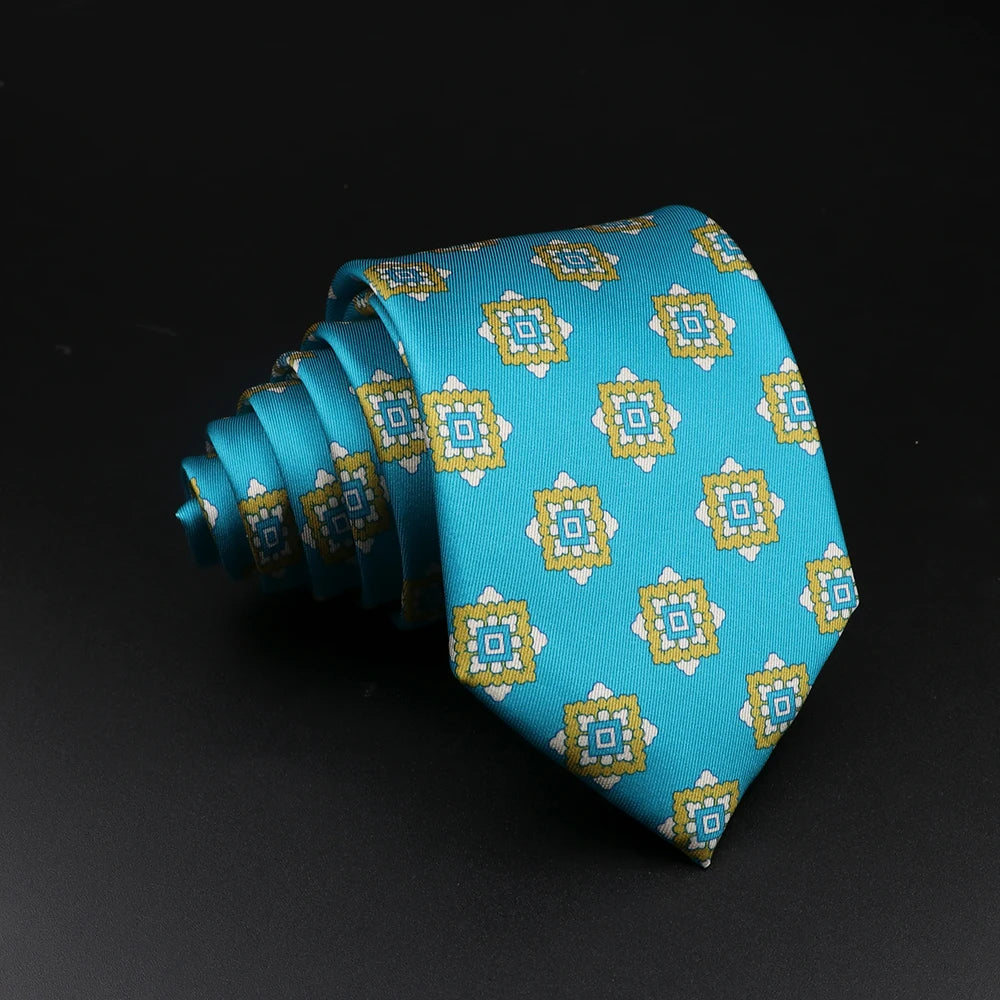 51 Styles Men's Silk Ties Jacquard Striped Plaid Floral Tie Accessories Daily Wear Shirt Suit Necktie Wedding Party Gift