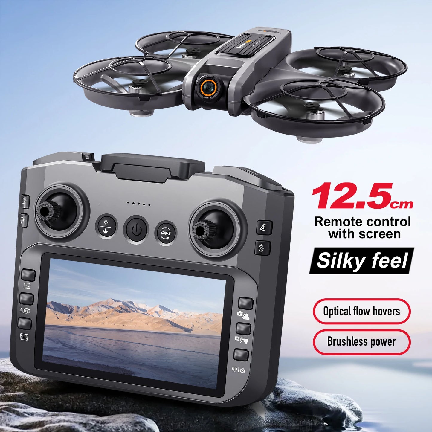 New S156 Quadcopter Drone, 8K Professional Camera Drone, 5G WiFi FPV, 4.5-inch Large Screen, RC Remote Control, Drone VS V66