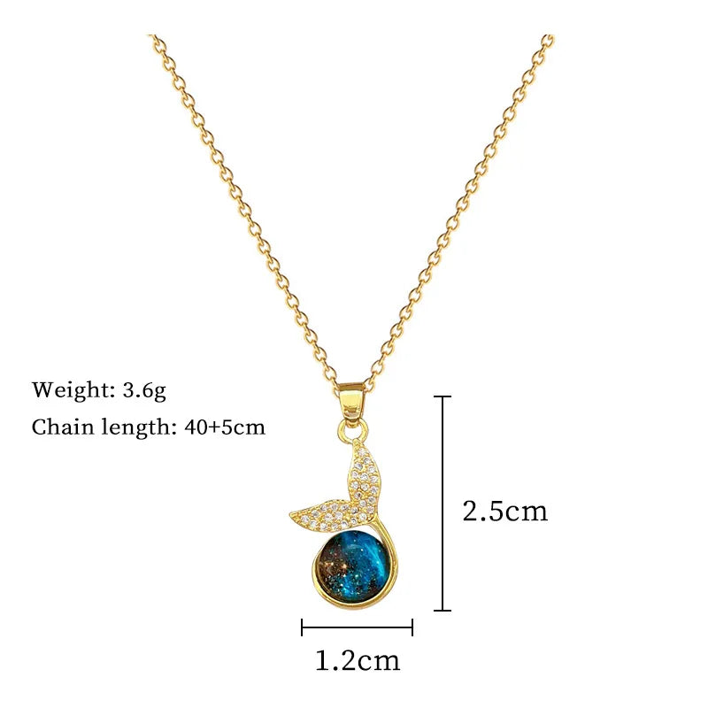 Collier astronaute étoile et planète pour femmes — couleur or, pendentif lune, chaîne clavicule, bijoux cadeau