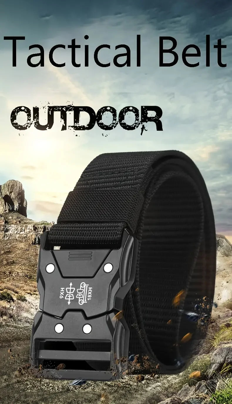 Ceinture militaire pour hommes, chasse en plein air, tactique, alpinisme en plein air, multifonctionnelle, tactique, toile de Nylon tissée, ceinture de pantalon