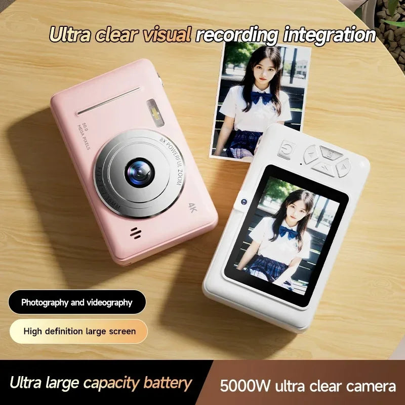 Cámara digital Xiaomi 4K Retro CCD portátil de nivel de entrada con doble cámara Flash de 50 millones de píxeles y enfoque automático