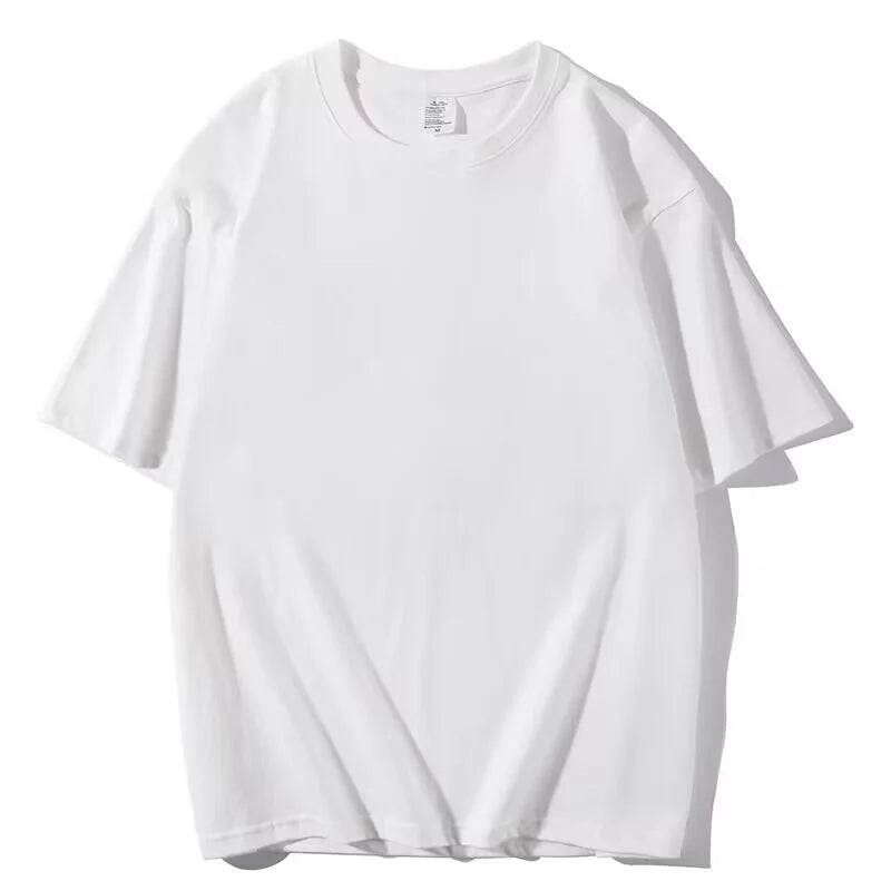 T-Shirt 100% Coton Unisexe Respirant — Ample Manches Courtes Décontracté Été