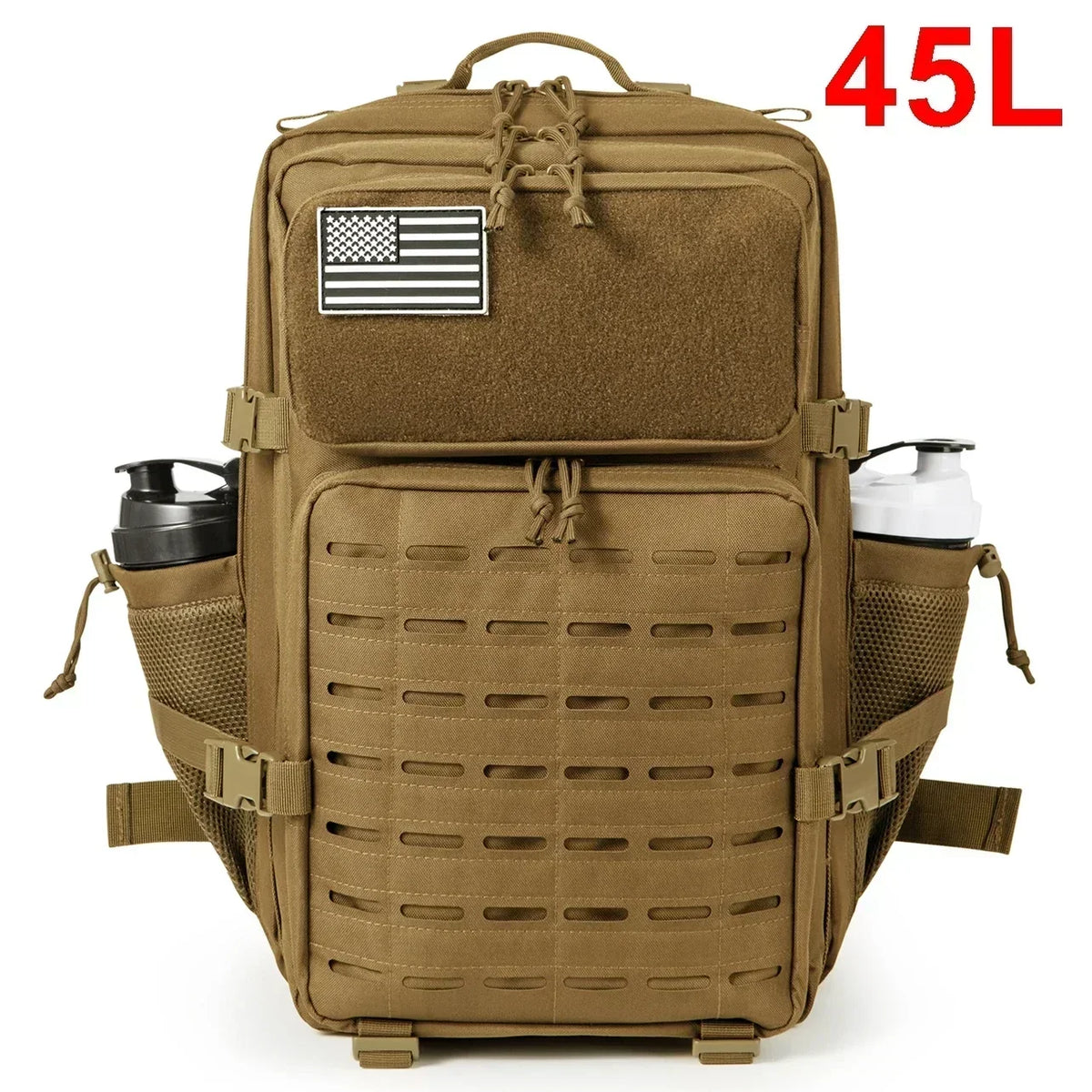 Sac à Dos Tactique Plein Air 25L/45L Homme Femme — Randonnée École Porte-Bouteille