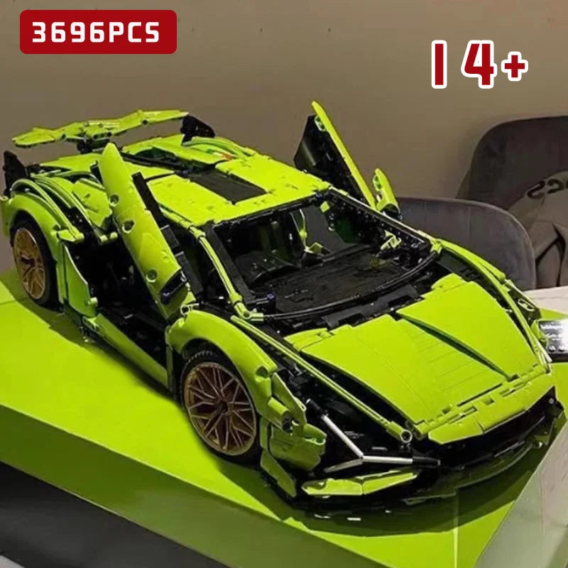 Lambo Sian – 42115 3696 bloques de construcción técnicos, piezas, compatibles con ladrillos MOC, modelo de coche deportivo para