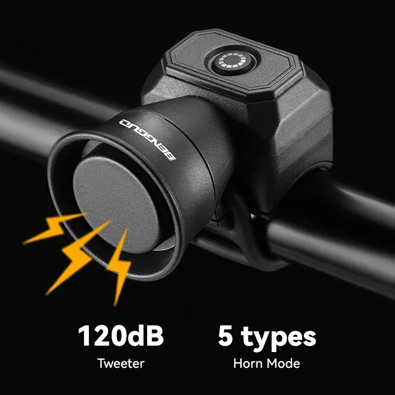 Nouveau klaxon de vélo VTT, chargement USB, sonnette électronique étanche, équipement d'équitation, accessoires de Scooter pour enfants