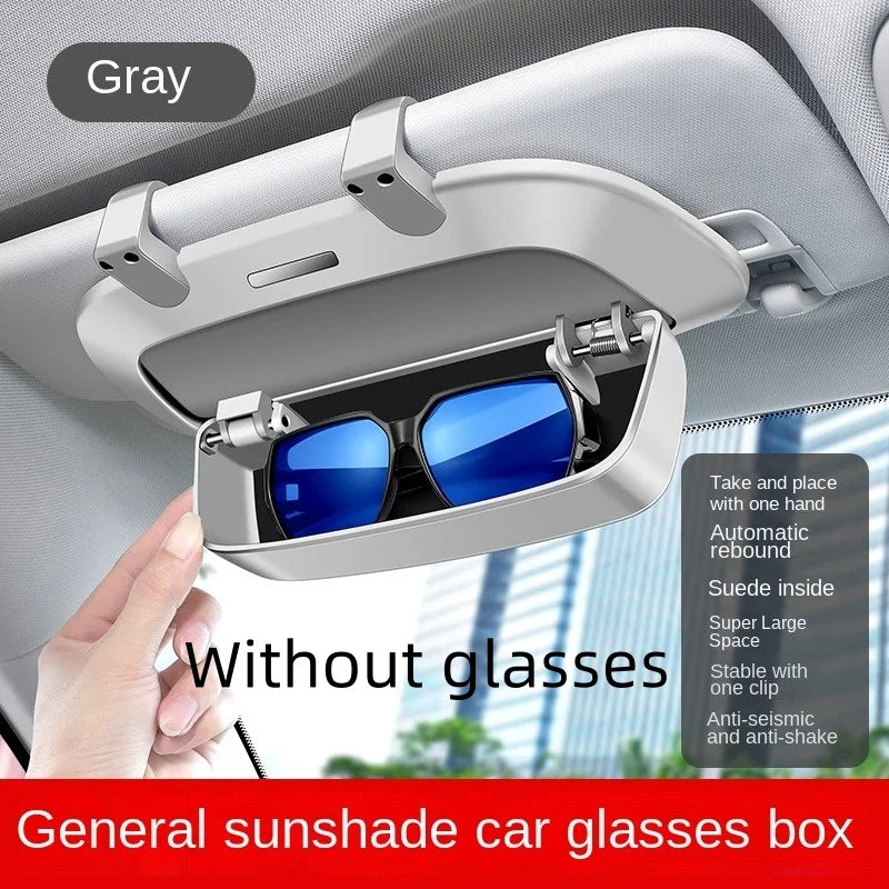 Étui à lunettes de voiture, pare-soleil, porte-lunettes de soleil de voiture multifonctionnel, clip à lunettes dans la voiture, boîte de rangement modifiée