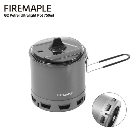 Pot ultraléger Fire-Maple G2 Petrel, léger, pour l'extérieur, échangeur de chaleur à haute efficacité, pour randonnée, voyage, Camping, 750ML