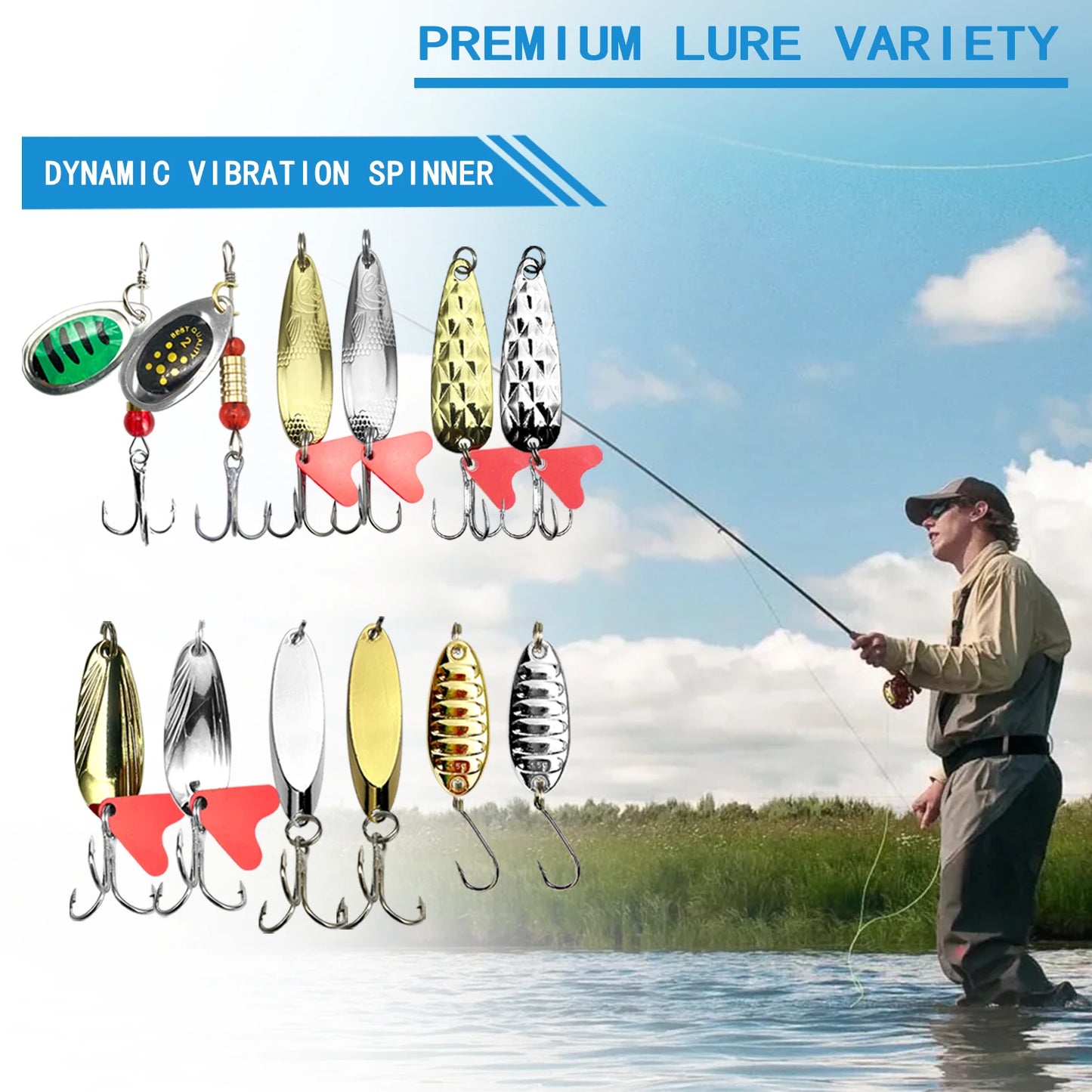 Kit de Leurres de Pêche 83/133/193/239/409 pièces pour Truite/Brochet/Perche - Ensemble Multicouches avec Équipement Pro et Boîte de Pêche Tactique