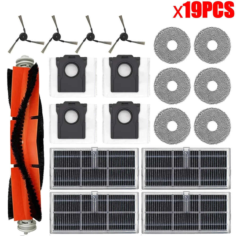 Accessories for Dreame L40 Ultra / X40 Ultra Robot Vacuum Cleaner, Dust Bags, Mop Pads, Main Side Brushes, Cloths, HEPA Filters, Spare Parts