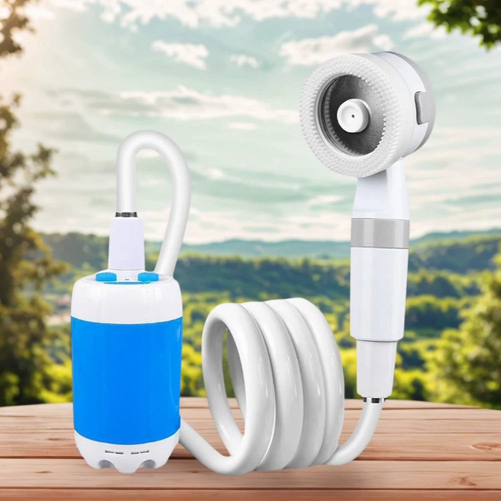 Pompe de douche de Camping Portable avec affichage numérique, 4000mAh, pompe de douche électrique Rechargeable améliorée, dortoir de plage de Camping