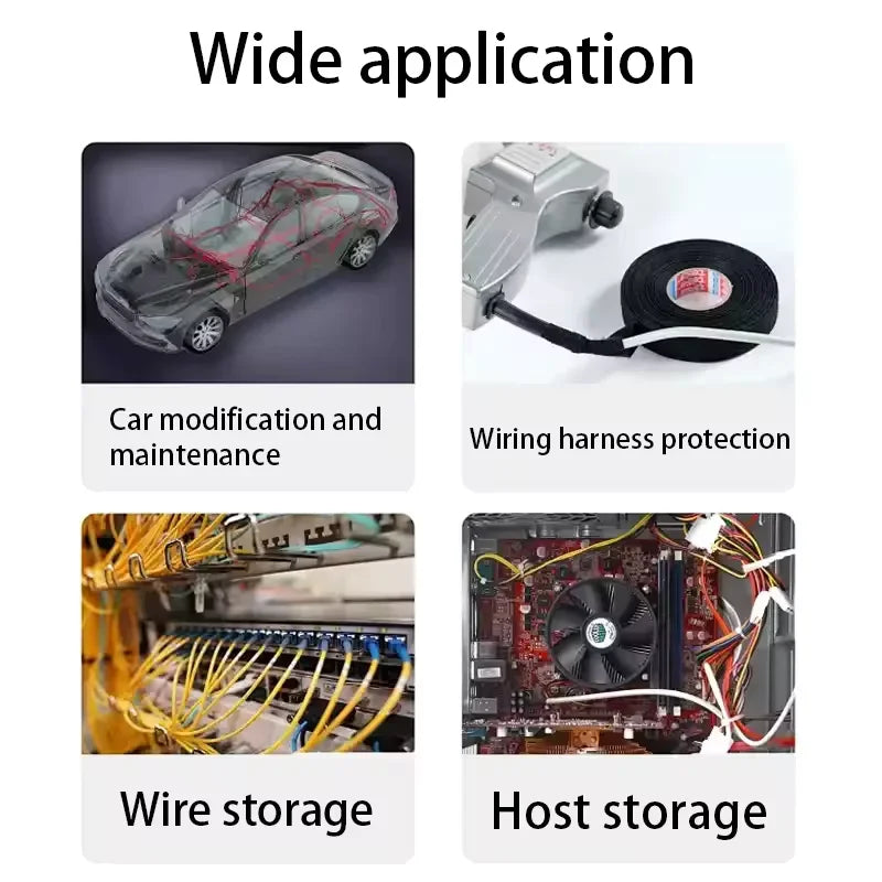 Cinta ignífuga, cinta de parrilla adhesiva Coroplast, cable de coche, protección de telar SFP, 15 metros