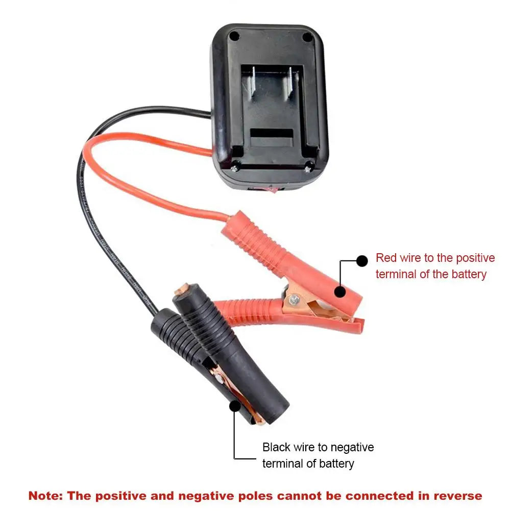 Lithium Battery Converter for Car, Charger Clip, Auto Starter for Makita Booster, Cable Adapter, Emergency Power DIY Tools