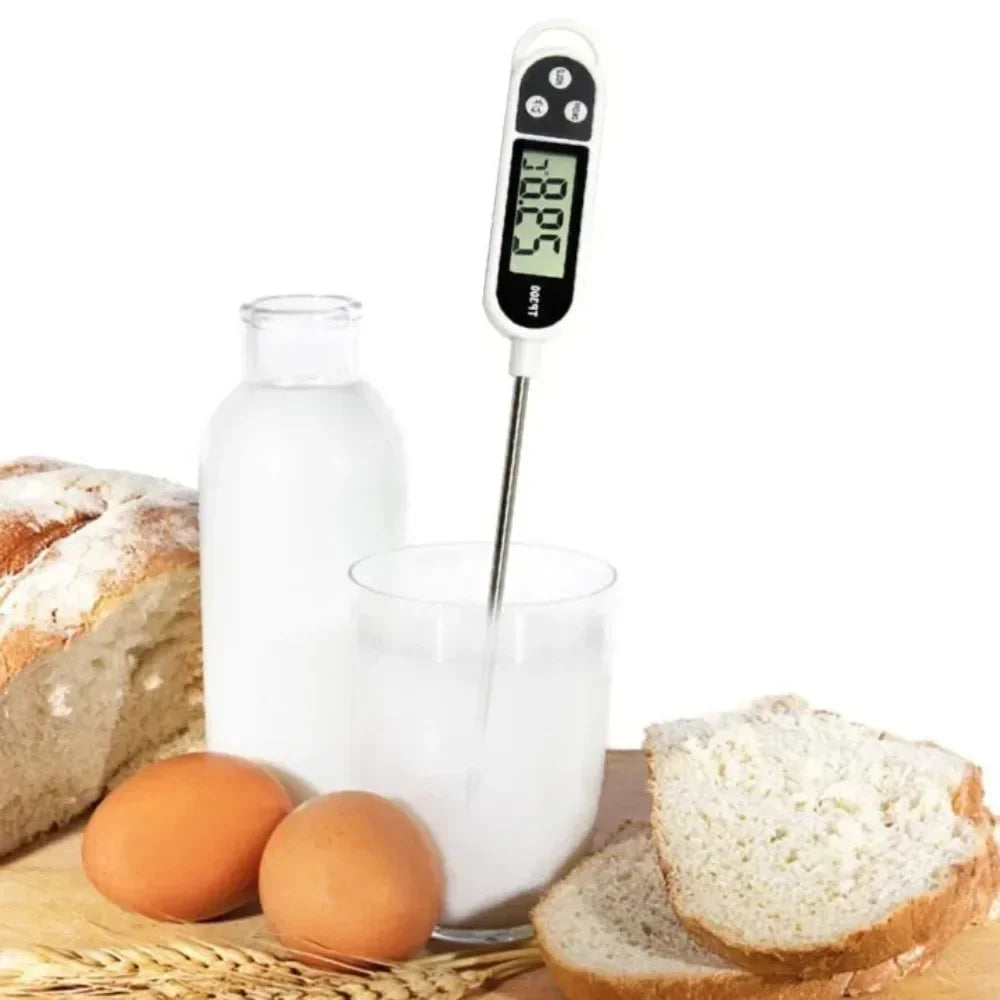Thermomètre alimentaire numérique — sonde viande, BBQ, four, eau, huile, cuisson, électronique
