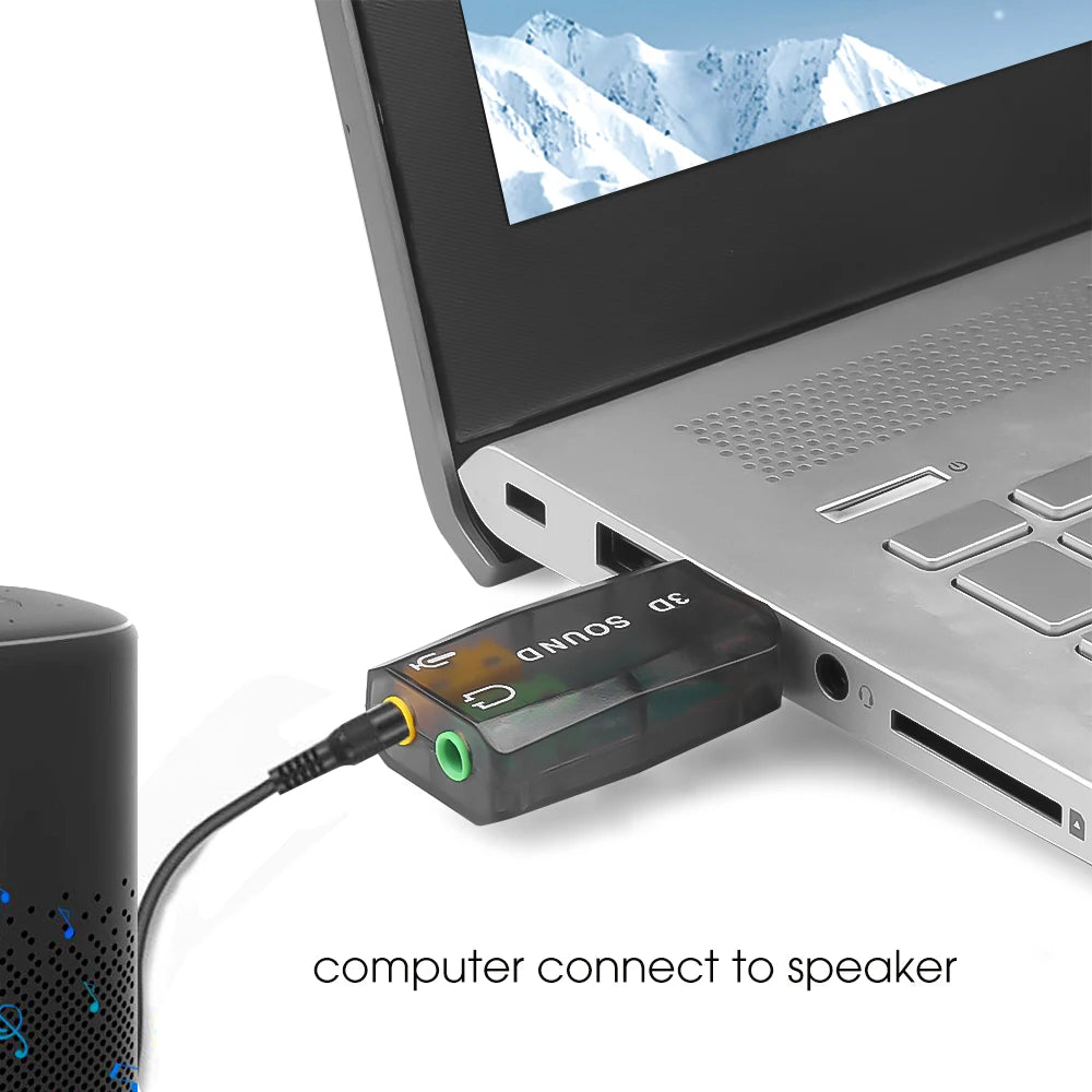 Carte Son USB Externe 5.1 Canaux — Interface Audio Indépendante PC & Laptop