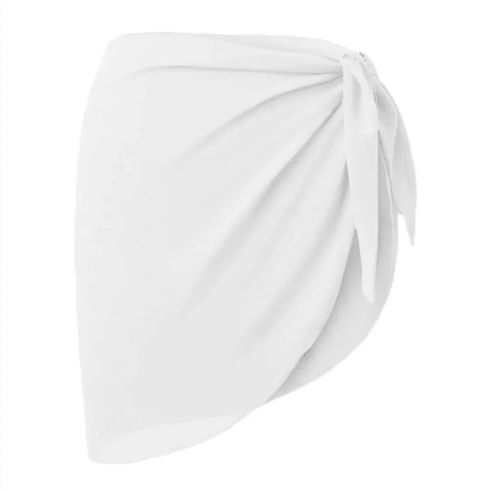 Jupe courte en mousseline de soie pour femmes, Industries ong, cover-ups pour les maillots de bain, bikini de plage, rond, transparent, écharpe, été