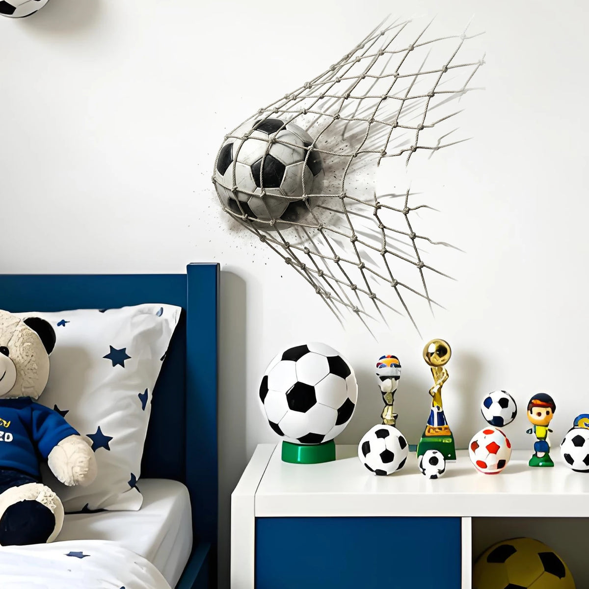 Autocollants Muraux Football Vinyle Amovibles — Décoration Chambre & Salon Thème Sport